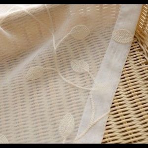 Embroidered Sheer Grommet-Top Curtain Panels(4)